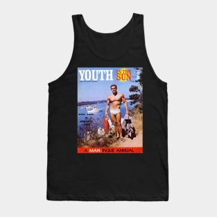 YOUTH IN THE SUN - Vintage Physique Muscle Male Model Magazine Cover Tank Top